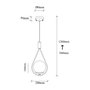 Opviq Lámpara de araña de hierro negro con tapa de vidrio